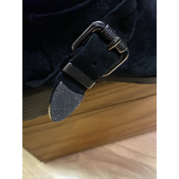 Belle Sigerson Morrison Women's Suede‎ Square Toe Ankle Boots  Sz 7B Black - Picture 9 of 16